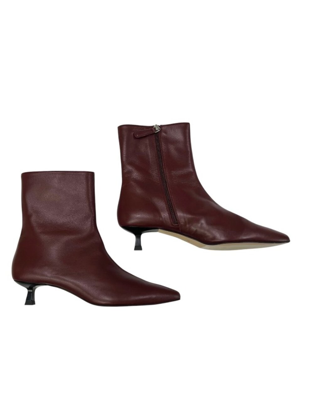 Freda Salvador NWOB Lanna Burgundy Leather Pointed-Toe Ankle Boots Size 10